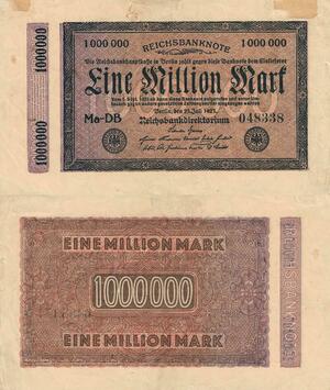 Q4772 Banknote Germany Berlin 1 Million Mark Reichbanknote 1923 - Make Offer