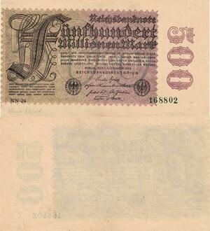 Q4776 Banknote Germany Berlin 500 Millionen Mark Reichsbanknote 1923 - Offer