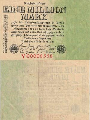 Q4781 Banknote Germany Berlin 1 Million Mark Reichsbanknote 1923 - Offer