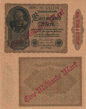 Q4782 Banknote Germany Berlin 1 Milliarde / 1000 Mark Reichsbanknote 1922 AU