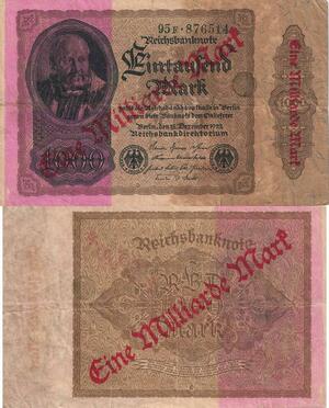 Q4786 Banknote Germany Berlin 1 Milliarde / 1000 Mark Reichsbanknote 1922 - Offer