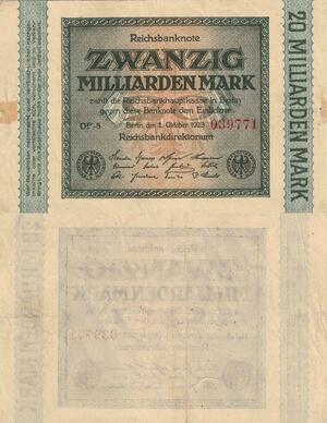 Q4788 Banknote Germany Berlin 20 Milliarden Mark Reichsbanknote 1923 - Offer