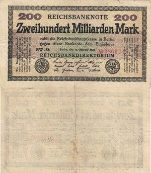Q4791 Banknote Germany Berlin 200 Milliarden Mark Reichsbanknote 1923 - Offer