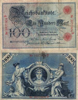 Q4801 Banknote Germany Berlin 100 Mark Reichsbanknote 1903 - Make Offer