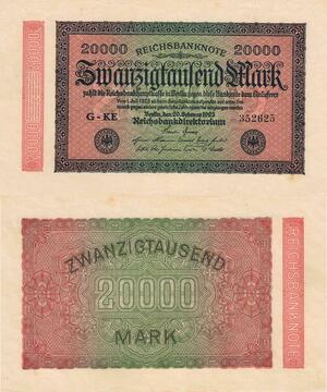 Q4810 Banknote Germany Berlin 20000 Mark Reichsbanknote 1923 AU - Make Offer