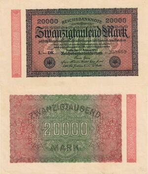 Q4811 Banknote Germany Berlin 20000 Mark Reichsbanknote 1923 - Make Offer