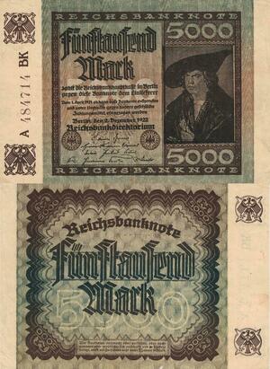Q4813 Banknote Germany Berlin 5000 Mark 1922 - Make Offfer