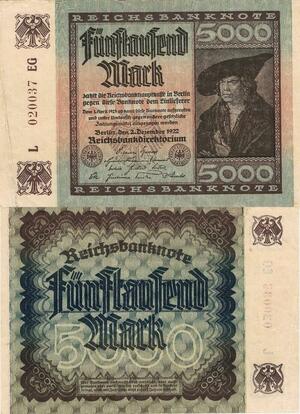 Q4815 Banknote Germany Berlin 5000 Mark 1922 - Make Offfer