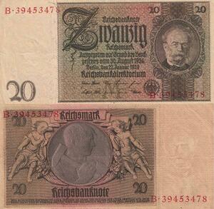 Q4816 Banknote Germany Berlin 20 Reichsmark Werner Von Siemens 1929 - Make Offer