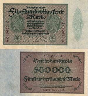 Q4826 Banknote Germany Berlin 500000 Mark 1923 - Make Offer