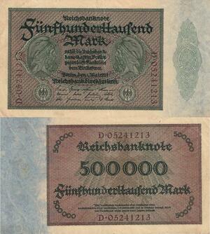 Q4827 Banknote Germany Berlin 500000 Mark 1923 - Make Offer