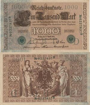 Q4830 Banknote Germany Berlin 1000 Mark Reichsbanknote 1910 - Make Offer