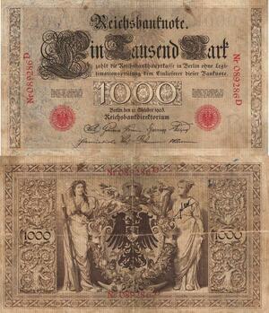 Q4831 Rare Banknote Germany Berlin 1000 Mark 1903 - Make Offer