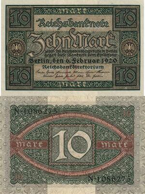 Q4841 Banknote Germany Berlin 10 Mark Reichsbanknote 1920 UNC - Make Offer