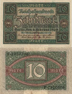 Q4843 Banknote Germany Berlin 10 Mark Reichsbanknote 1920 - Make Offer
