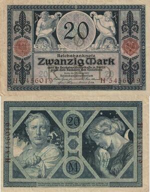 Q4847 Banknote Germany Berlin 20 Mark Reichsbanknote 1913 - Make Offer