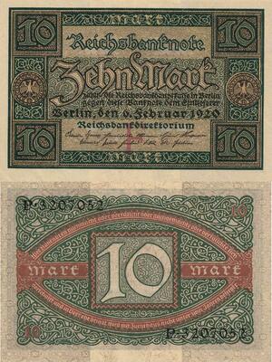Q4848 Banknote Germany Berlin 10 Mark Reichsbanknote 1920 AU - Make Offer
