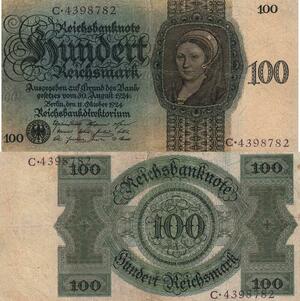 Q4855 Banknote Germany Berlin 100 Reichsmark 1924 - Make Offer