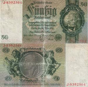 Q4857 Banknote Germany 50 Reichsmark Berlin 1933 - Make Offer