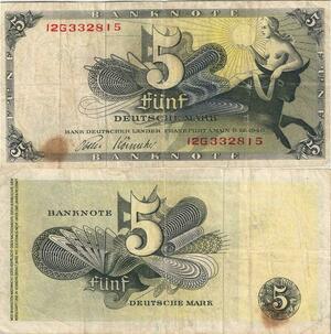 Q4870 Banknote Germany Frankfurt 5 Deutsche Mark 1948 - Make Offer
