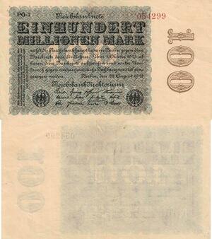 Q4875 Banknote Germany Berlin 100 Millionen Mark 1923 - Make Offer