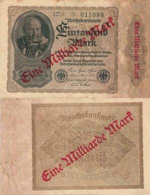 Q4876 Banknote Germany Berlin 1 Milliarde Mark / 1000 Mark 1922 - Make Offer