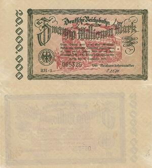 Q4887 Banknote Germany Berlin 20 Millionen Mark Train 1923 - Make Offer