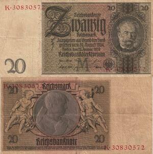 Q4888 Banknote Germany Berlin 20 Reichsmark Werner Von Siemens 1929 - Make Offer