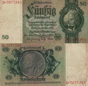 Q4893 Banknote Germany Berlin 50 Reichsmark D.Hansemann 1933 - Make Offer