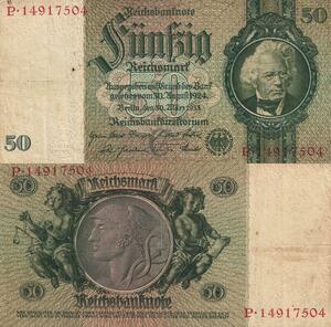 Q4894 Banknote Germany Berlin 50 Reichsmark D.Hansemann 1933 - Make Offer