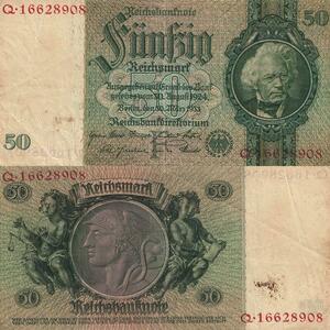 Q4895 Banknote Germany Berlin 50 Reichsmark D.Hansemann 1933 - Make Offer