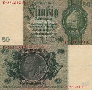 Q4897 Banknote Germany Berlin 50 Reichsmark D.Hansemann 1933 - Make Offer
