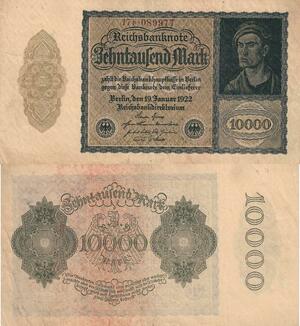Q4899 Banknote Germany Berlin 10000 Mark 1922 AU - Make Offer