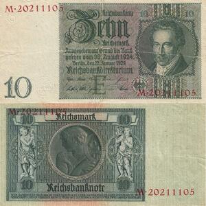 Q4902 Banknote Germany Berlin 10 Reichsmark 1929 - Make Offer