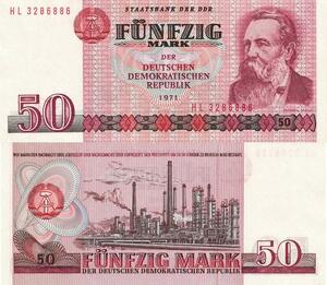 Q4915 Banknote Germany Berlin 50 Pfennig Friedrich Engel 1971 UNC - Make Offer