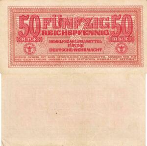 Q4929 Banknote Germany Wehrmacht 50 Reichspfennig - Make Offer