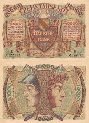 Q4930 Banknote Germany Mannheim 10000 Mark 1923 Notgeld - Make Offer