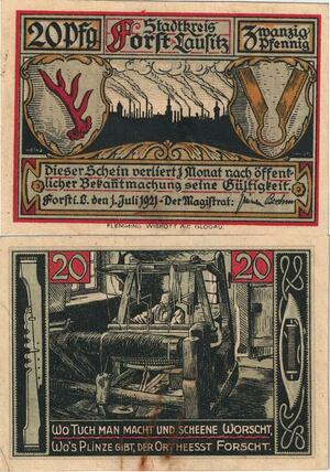 Q4945 Banknote Germany 20 Pfennig Industry 1921 Notgeld - Make Offer