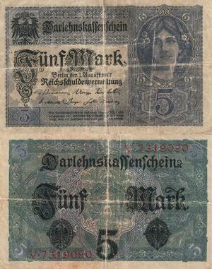 Q4946 Banknote Germany Berlin 5 Mark 1917 - Make Offer