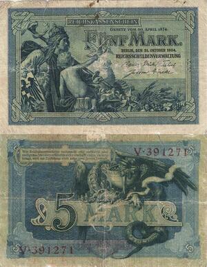 Q4950 Banknote Germany Berlin 5 Mark 1904 - Make Offer