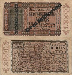 Q4976 Banknote Germany Berlin 3 Millionen Mark 1922 - Make Offer
