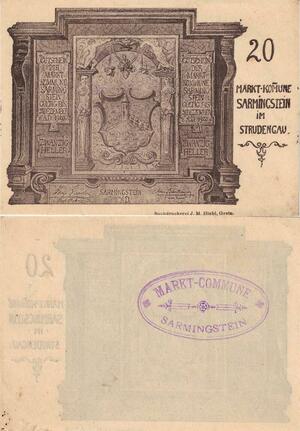 Q5033 Banknote Austria 20 Heller Strugendau Onesided 1920 - Make Offer