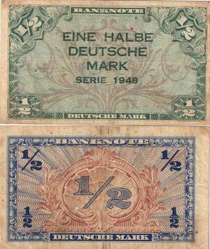 Q5077 Banknote Germany 1/2 Deutsche Mark 1948 - Make Offer
