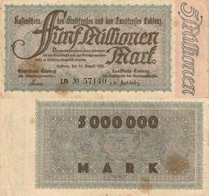 Q5078 Banknote Germany 5 Millionen Mark Coblenz 1923 - Make Offer
