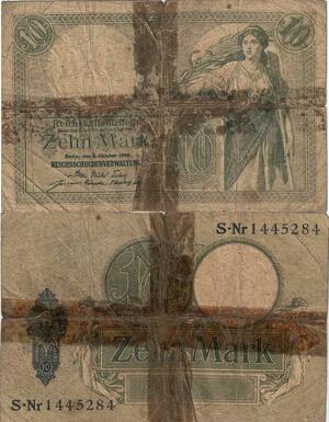 Q5079 Banknote Germany Berlin 10 Mark Reichskaffenfchein 1906 - Make Offer