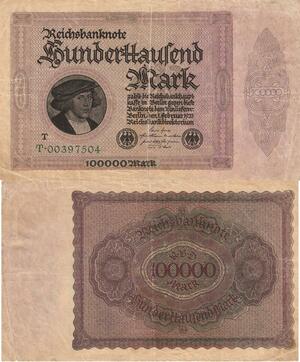 Q5095 Banknote Germany Berlin 100 Mark Reichsbanknote 1923 - Make Offer