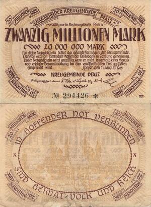 Q5127 Banknote Germany 20 Millionen Mark Notgeldschein 1923 - Make Offer