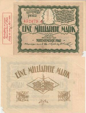 Q5128 Banknote Germany 1 Milliarde Mark Notgeldschein 1923 - Make Offer