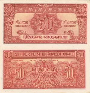 Q5185 Banknote Austria 50 Groschen Allied Military Authority 1945 AU - Make Offer