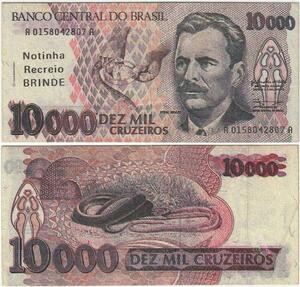Q5269 Banknote Brazil 10000 cruzeiros Vital Brazil Sepentarium 1991-1993